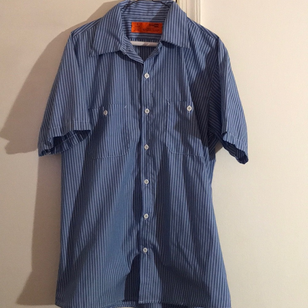 NWOT! Blue and White Striped Shirt